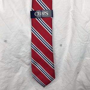 Red striped tie